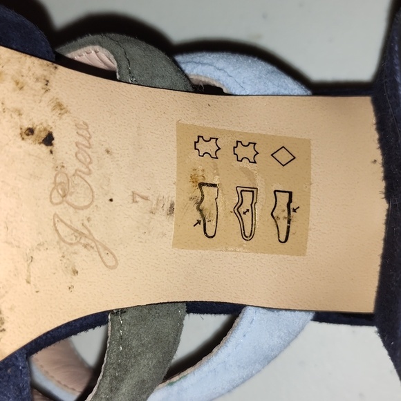 J.Crew Penny Multicolor Strappy Suede Slide Sandals, size 7 - Picture 11 of 12